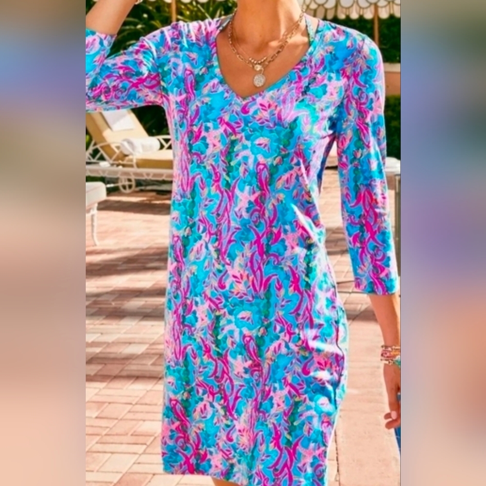 Lilly Pulitzer Tessa Dress Seaweed Samba Medium